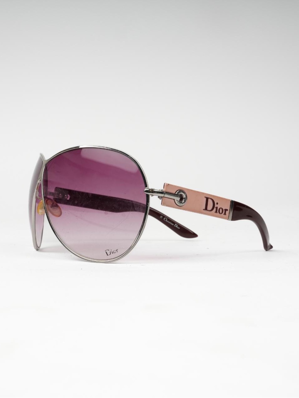 Dior Logo 1 Pink & Burgundy Sunglasses